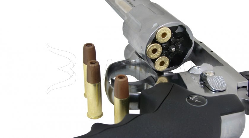 Légpisztoly revolver ASG Dan Wesson 6" silver diabolykhoz 4,5 mm