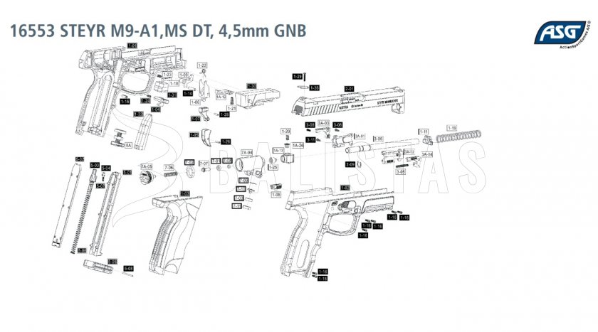 Légpisztoly ASG Steyr M9-A1 bicolor 4,5mm