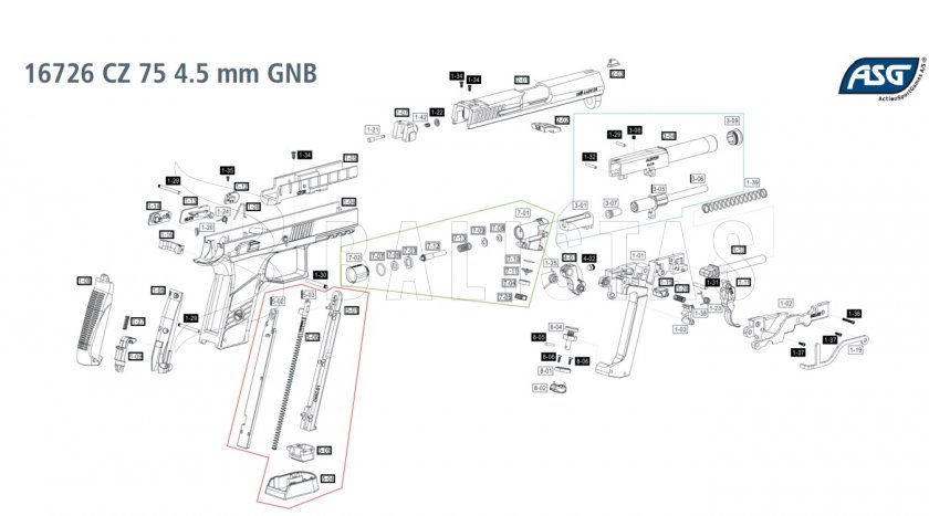 Légpisztoly ASG CZ-75 P-07 Duty 4,5mm
