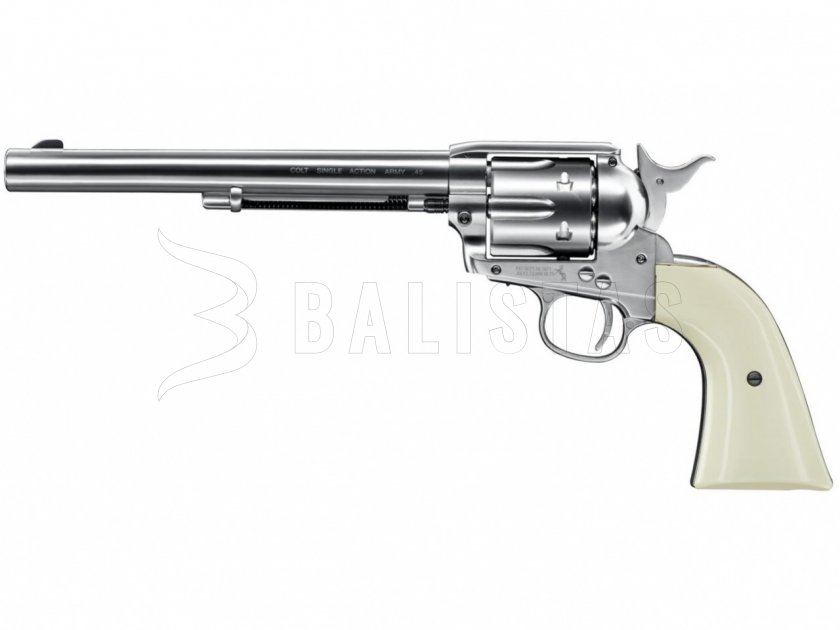 Légpisztoly revolver Umarex Colt SAA 45 7,5" nikkel diabolo 4,5mm