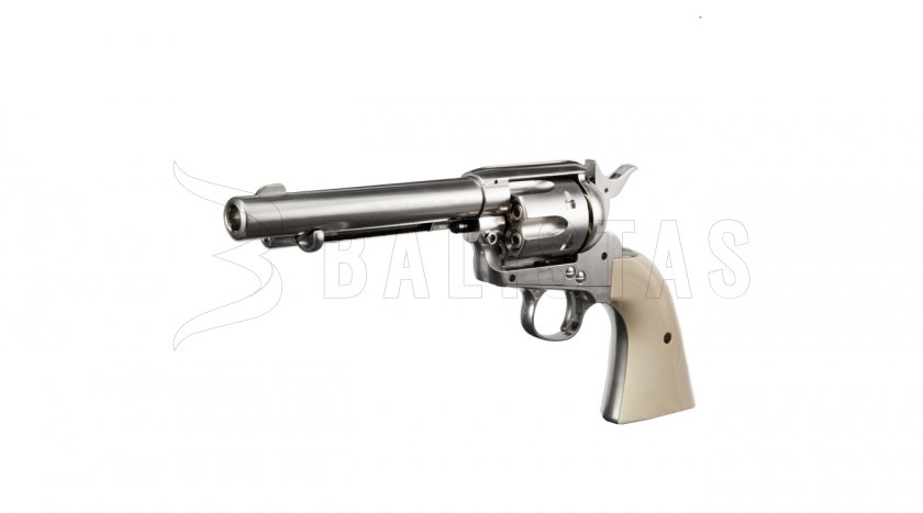 Légpisztolyrevolver Umarex Colt Single Action Army SAA .45 nikkelezett 4,5mm