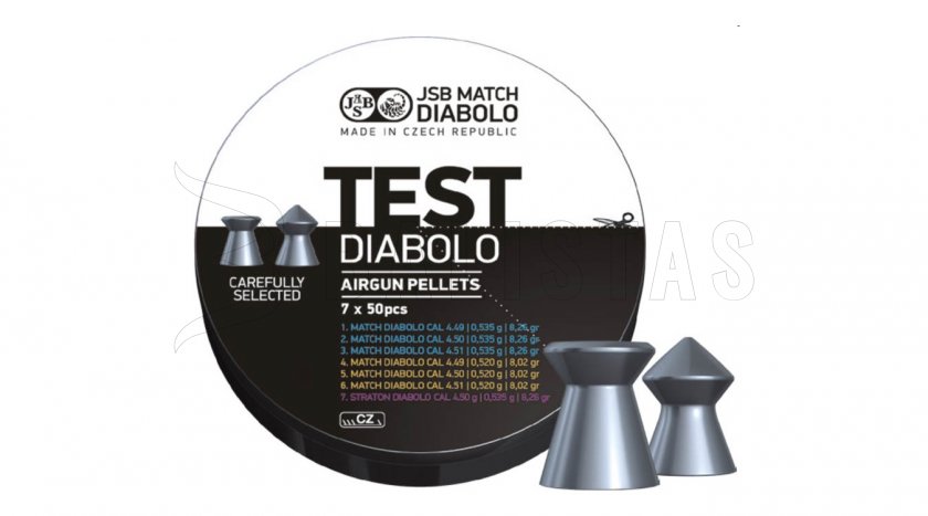 Diabolo JSB Match Test Middle Weight 4,5mm 350db