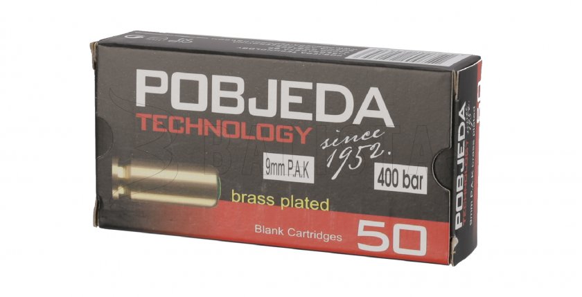 Startpatrony Pobjeda 9mm pisztolyhoz 50db