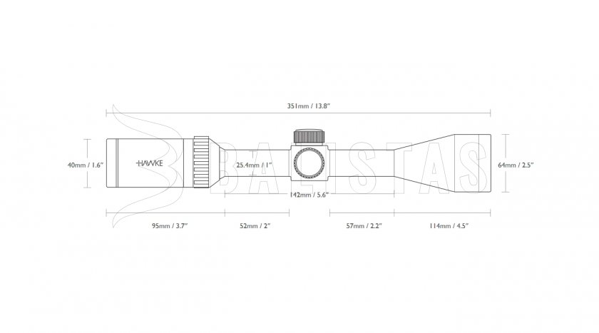 Távcső Hawke Vantage 3-9x50 AO Mil Dot IR