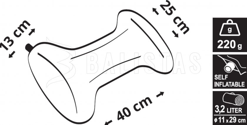 Önfelfújó párna Bone zöld