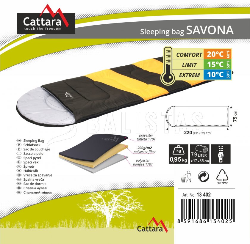 Savona 200cm dekový hálózsák