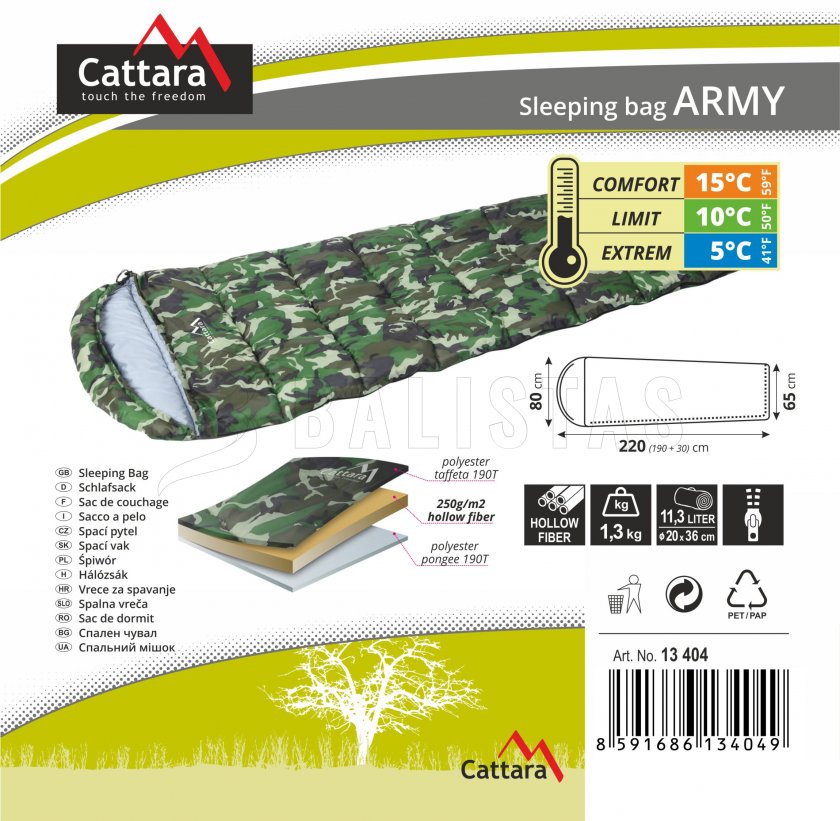 Army takaró hálózsák 200cm
