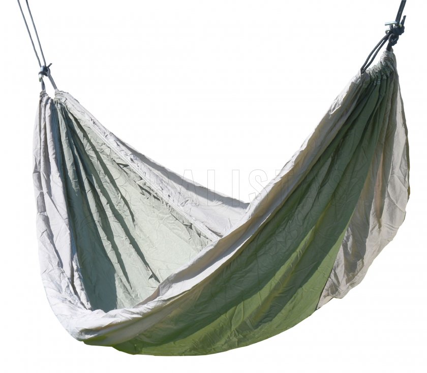 NYLON függőágy 275x137 cm zöld-barna
