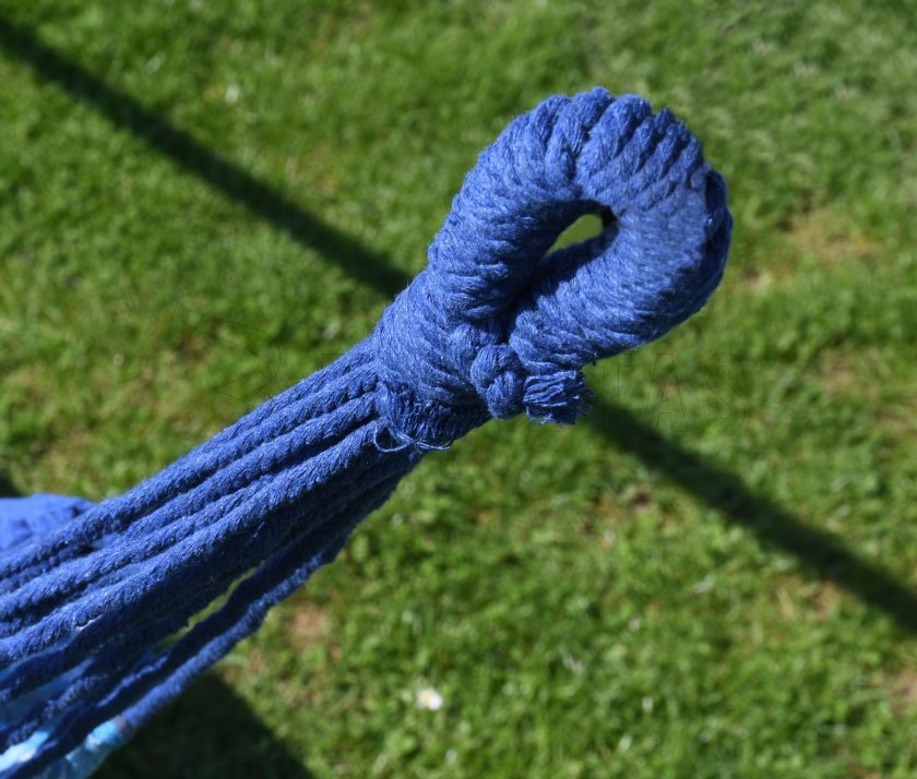 TEXTIL függőágy 200x100 cm kék-fehér