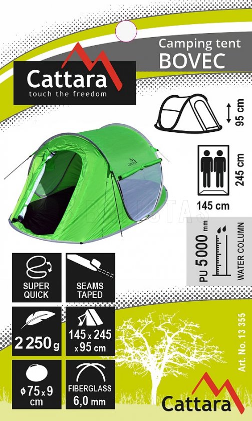 Sátor BOVEC 2 személyes 245x145x95 cm