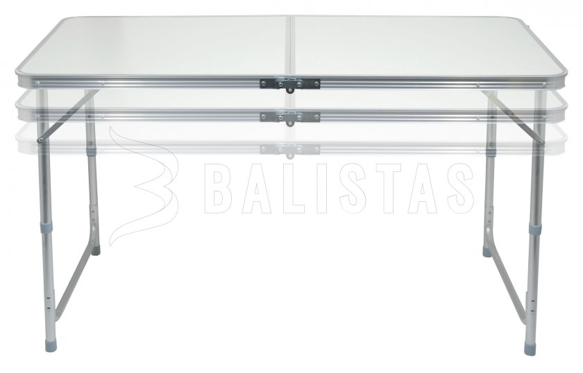 Kemping asztal Double teleszkópos, szürke + 4x szék