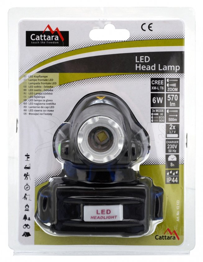 LED fejlámpa 570 lm zoom