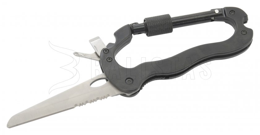 Multifunkciós, teljesen fém karabiner 5in1