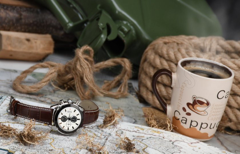 Chrono White Compass karóra