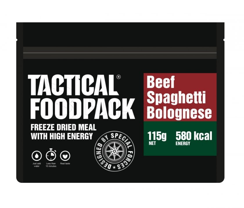 Dehidratált étel - bolognai spagetti marhahússal Tactical Foodpack
