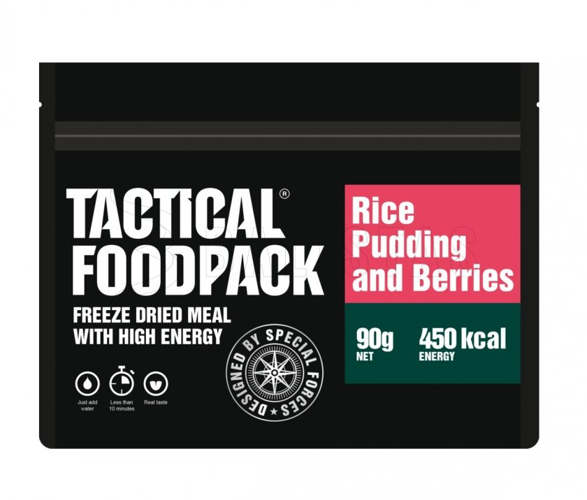 Dehidratált étel – rizskása málnával Tactical Foodpack