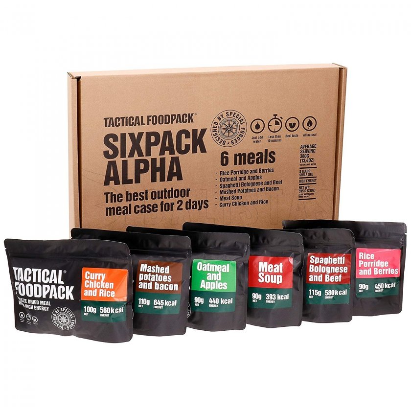 6x MRE dehidratált étel szett - Tactical Six Pack Alpha Tactical Foodpack