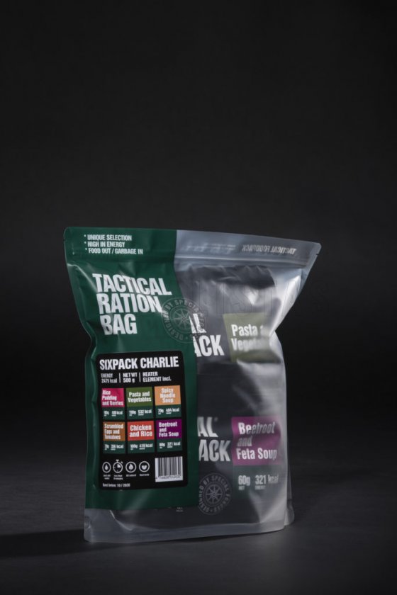 6x MRE dehidratált étel szett - Tactical Six Pack Charlie Tactical Foodpack