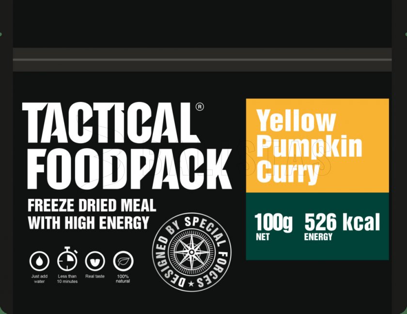 Dehidratált étel - sárga curry sütőtök Tactical Foodpack