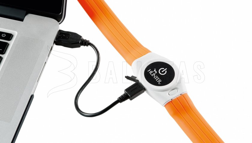 Világító nyakörv Hunter Yukon LED 20-63cm narancssárga