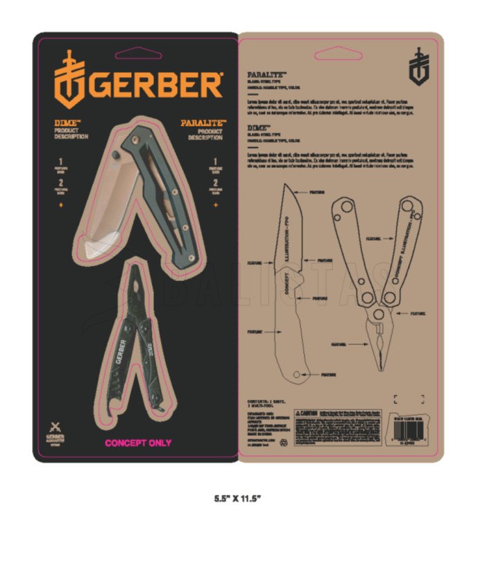 Gerber Dime Black + Paralite Rose készlet