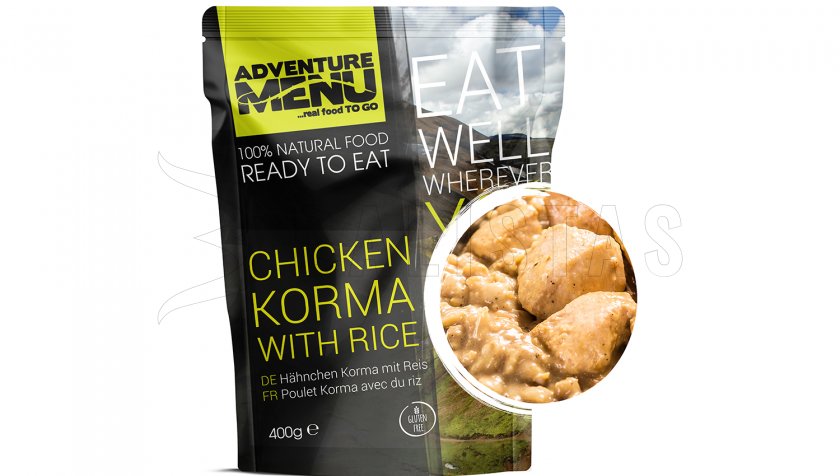 Kuře Korma rizzsel Adventure Menu