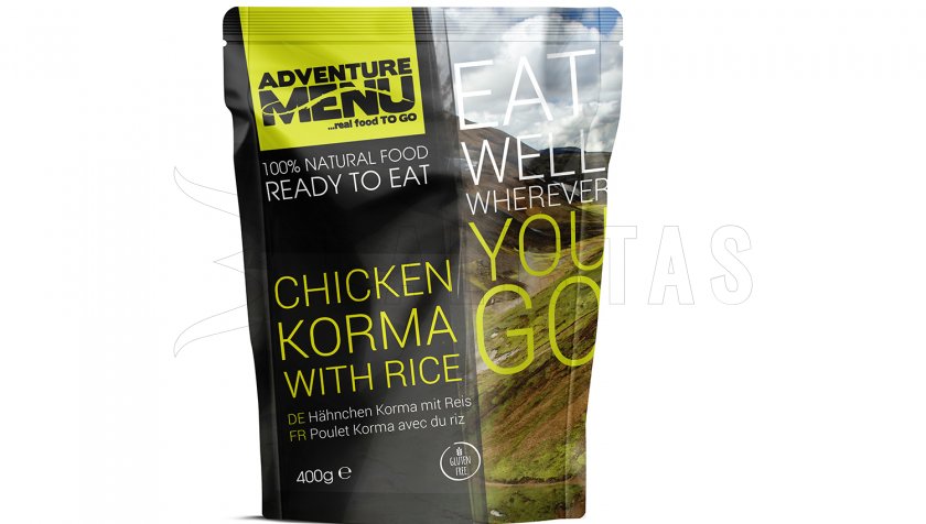 Kuře Korma rizzsel Adventure Menu