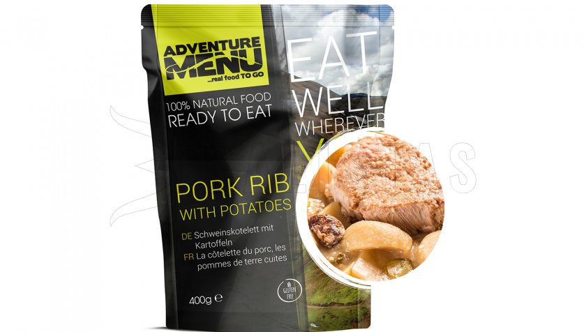 Vepřové žebírko burgonyával Adventure Menu