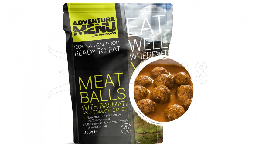 Masové koule basmati rizzsel és paradicsommártással Adventure Menu