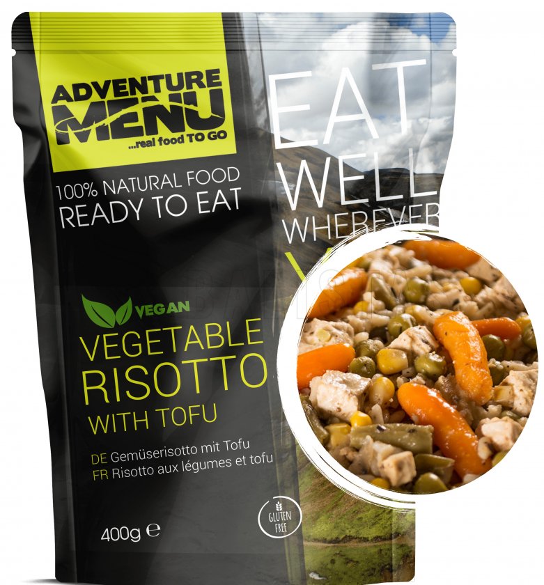 Zöldséges rizottó tofuval Adventure Menu