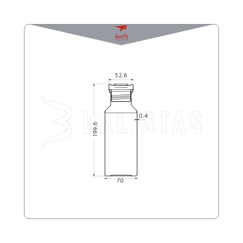 Titanium palack Keith Sport Bottle 550ml