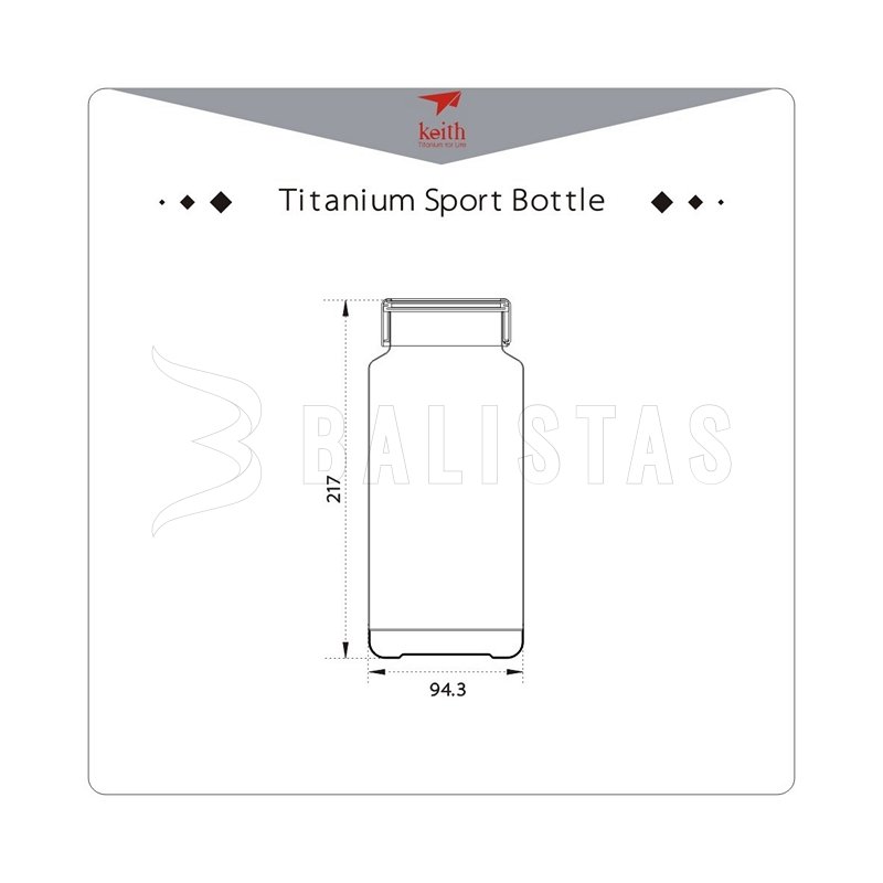 Titanium palack Keith Sport Bottle 1200ml