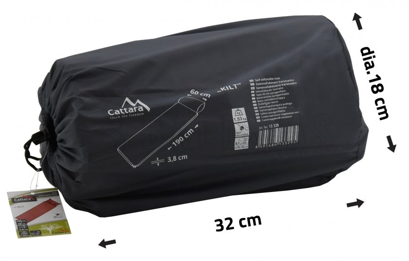 Önfelfújódó Kilt 3,8 cm kempingmatrac párnával