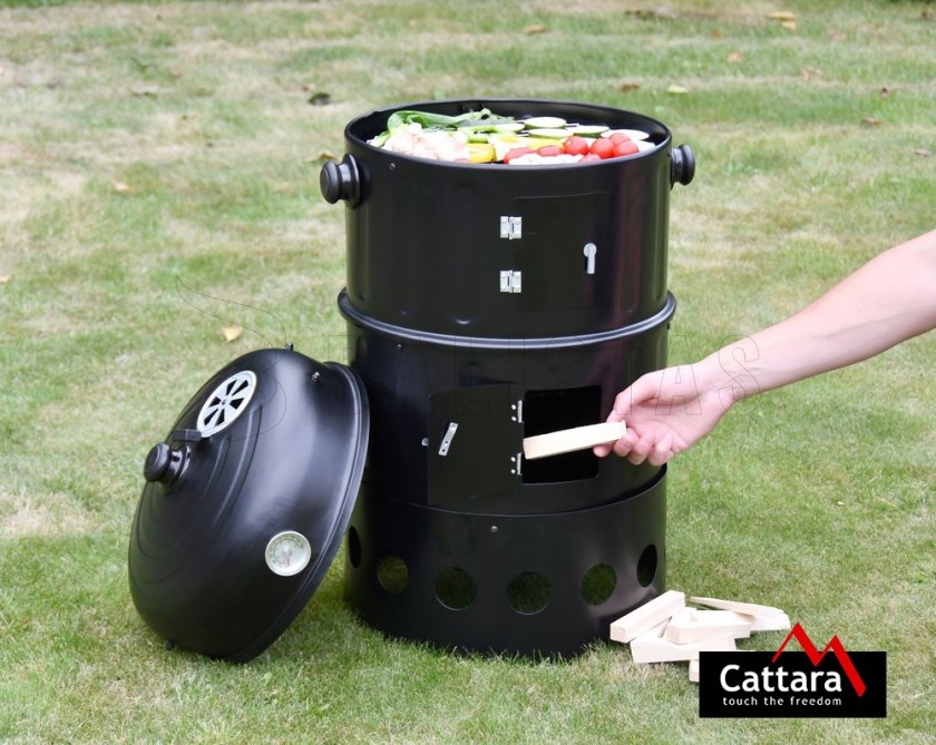 Grill és füstölő Cattata Pisa 3in1