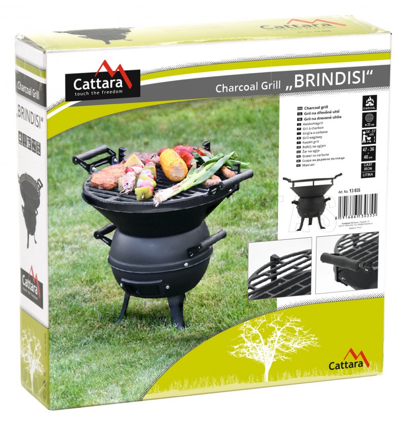 Cattara Brindisi 35cm öntöttvas faszenes grillező