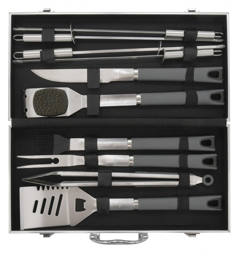 Grillező eszközkészlet Cattara Grey Line, 11 db-os készlet