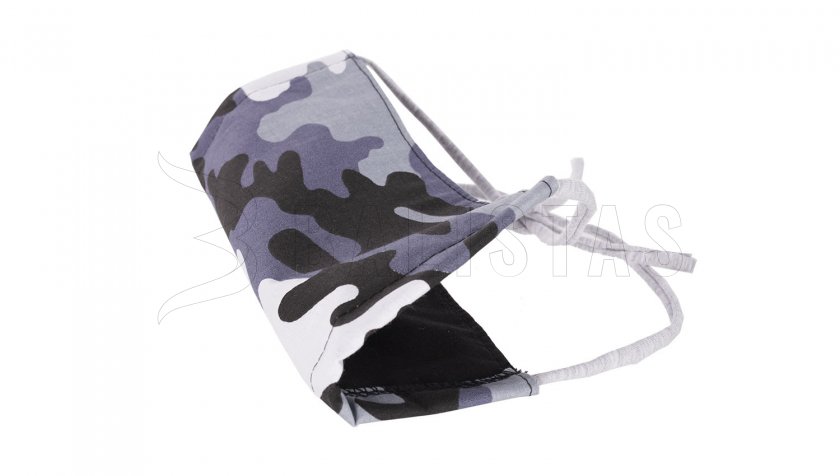 Téli pamut szájmaszk Camo négyzet