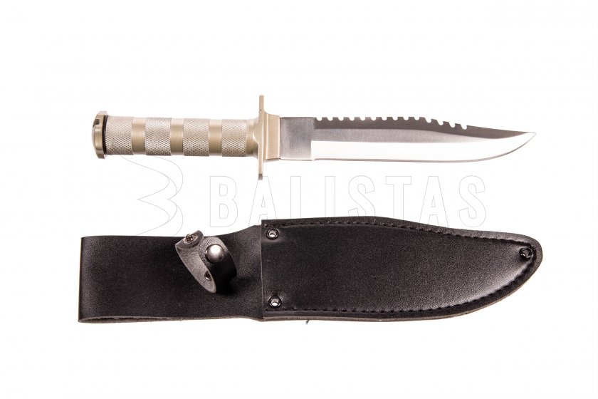 Survival kés Fox Outdoor bőrtokkal