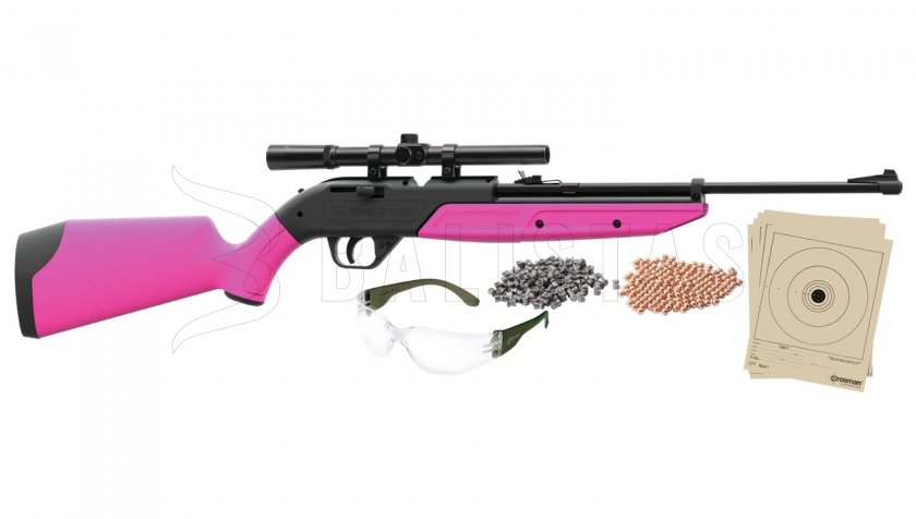 Légpuska Crosman Pumpmaster 760 SET 4,5mm rózsaszín