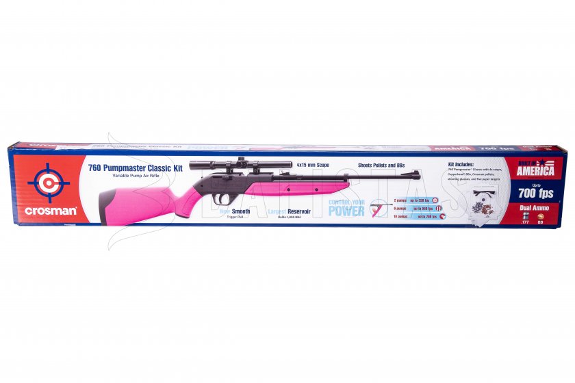 Légpuska Crosman Pumpmaster 760 SET 4,5mm rózsaszín