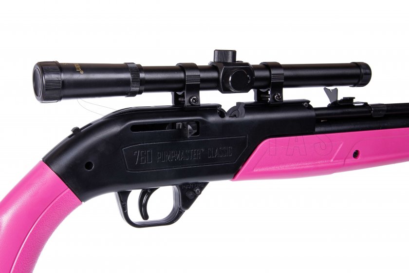 Légpuska Crosman Pumpmaster 760 SET 4,5mm rózsaszín