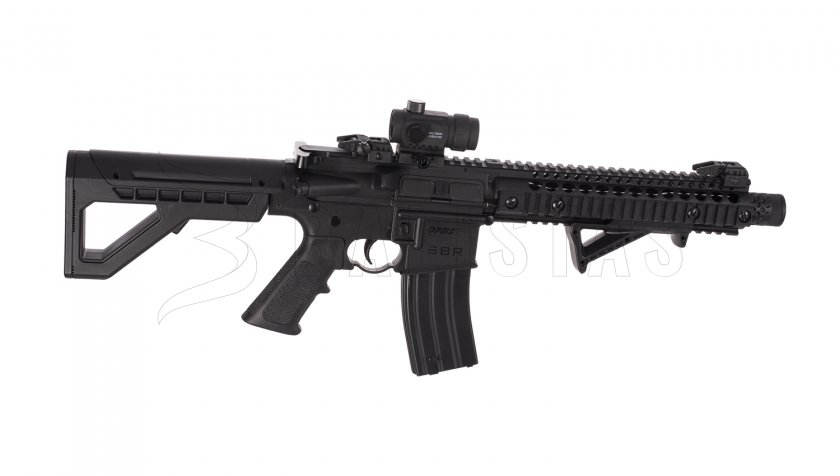 Légpuska Crosman DPMS SBR Full Auto 4,5mm kolimátorral