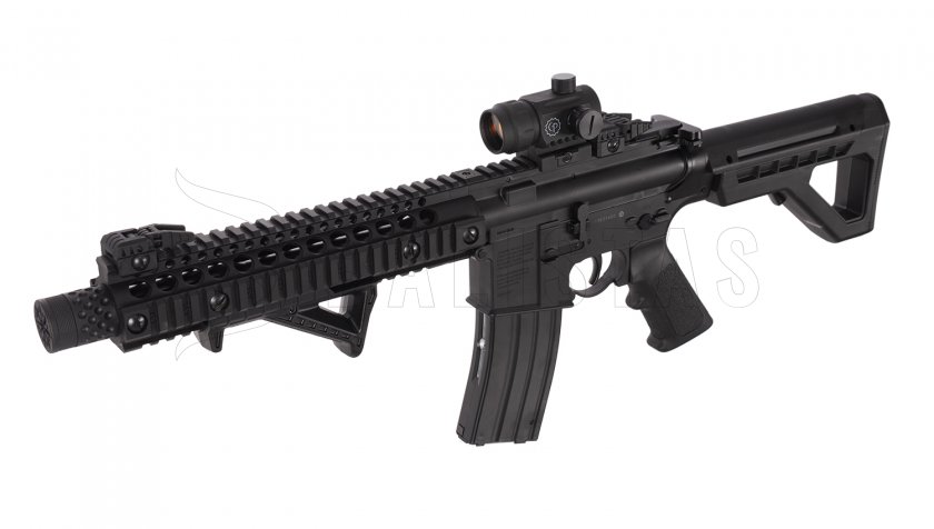 Légpuska Crosman DPMS SBR Full Auto 4,5mm kolimátorral