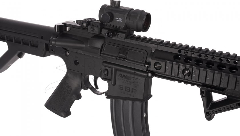 Légpuska Crosman DPMS SBR Full Auto 4,5mm kolimátorral