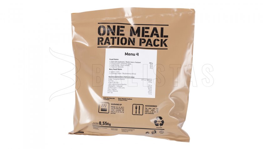 MRE One Meal, Menu IV – marhahús gombával
