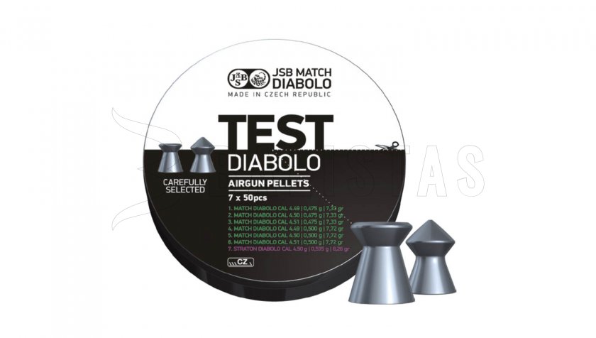 Diabolo JSB Match Test Light Weight 4,5mm 350db
