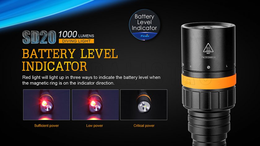 Búvár LED lámpa Fenix SD20