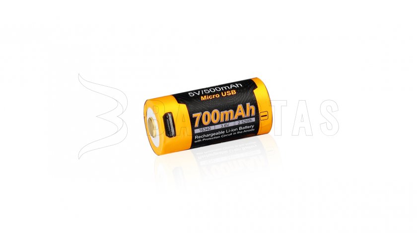 Fenix RCR123A/16340 (Li-ion) újratölthető USB akkumulátor