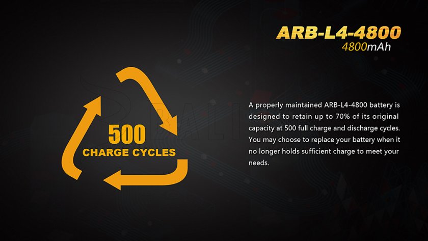 Újratölthető akkumulátor Fenix 26650 4800 mAh (Li-Ion)
