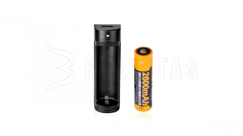 USB töltő Fenix ARE-X1 + 18650 (2600 mAh)